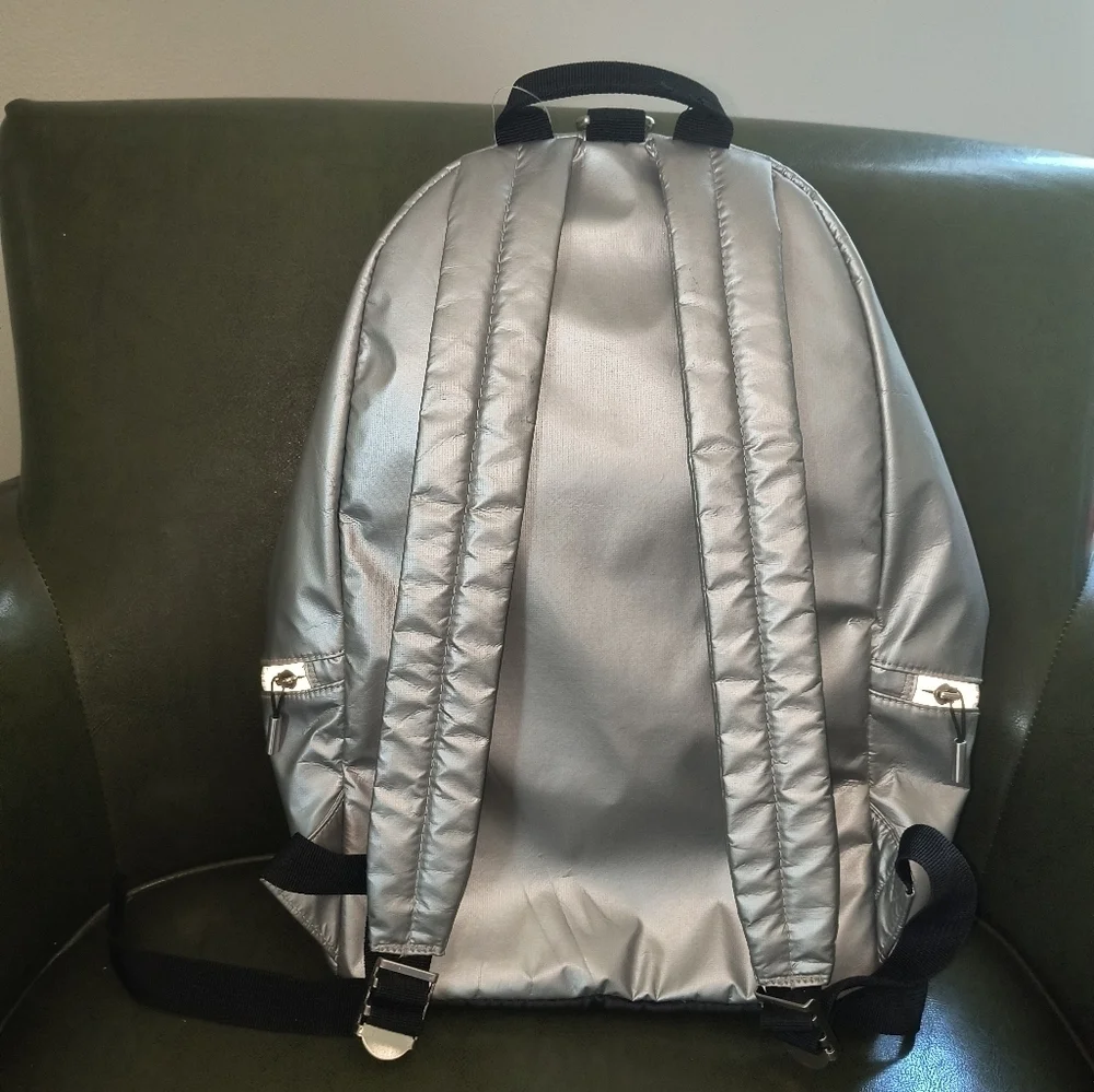 New Balance Silver and Black Backpack Running Activity Performance Neon